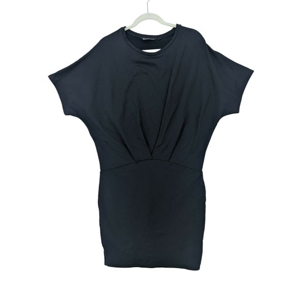 Athleta Dress Pronto Pleated Dolman Short Sleeve Mini Stretch sz small tall - Picture 2 of 10